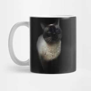 Blue-eyed Siamese cat Mug